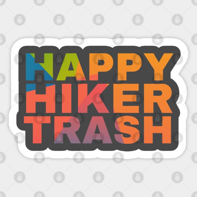 Happy Hiker Trash Sticker by Camp Happy Hour